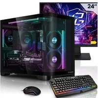 AurumPC 24"Set R5 5500 mit RTX3050 6GB und 16GB DDR4 RAM PC-Set (24 Zoll, AMD Ryzen 5 5500, GeForce RTX 3050, 16 GB RAM, 1000 GB SSD, Luftkühlung)