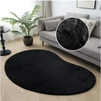 OTTO home Fellteppich Balu Bean, Kaninchenfell, U-förmig, Höhe: 20 mm, Kunstfell Teppich, Modern, weich, Wohnzimmer, Schlafzimmer