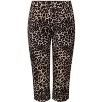 ONLY CARMAKOMA Stoffhose Trendiges Design mit Kordelzug und Leopard Muster für Damen Regular Fit unifarben elastisch Gummizug modisch-Style