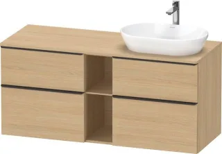 Duravit D-Neo Konsolenwaschtischunterbau wandhängend Natur Eiche Matt 1400x550x664 mm - DE4970RBD300 DE4970RBD300000