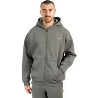 Smilodox Kapuzenstrickjacke Cedrik, Oversize Zip Hoodie, Kapuzenpullover mit Front-Zipper Langarm Kängurutasche Metallabel weiches Material Freizeit Alltag