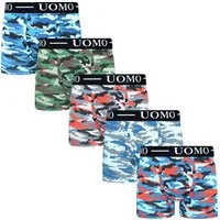 emeco Retro Boxer 5er Boxershorts Herren Camouflage Baumwolle Unterhose 7505C XL