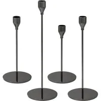 bremermann Kerzenhalter 4er-Set Kerzenhalter, Kerzenständer für Stabkerzen, Metall, roségold (4 St)
