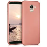 kwmobile Handyhülle Handyhülle für Samsung Galaxy J6 Hülle, Silikon Case metallisch schimmernd - Schutzhülle Cover