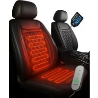 S&T Design Autositzbezug Sitzheizung Auto KFZ Sitzheizkissen Autozubehör, Schnellheizfunktion in 30 Sekunden, 2-tlg., Auto Gadgets, Sitzbedeckung mit Heizfunktion für LKW PKW Wohnwagen