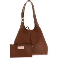 COCCINELLE Schultertasche Shopper (Set, 2-tlg), aus echtem Rindsleder
