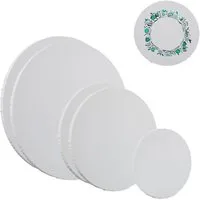 relaxdays Leinwand rund 6er Set