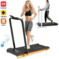 oyajia Laufband Leises Laufband für Zuhause mit Steigung (Mit Toolkit, Schmiermittel, bis 6% Steigung), Klappbares Laufband bis12 km/h mit APP Walking Jogging Pad