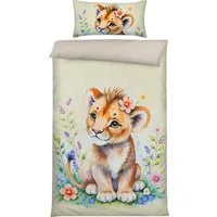 REDBEST Kinderbettwäsche Kinder-Wendebettwäsche, Polyester, Microfaser Blumen/Tiermotive