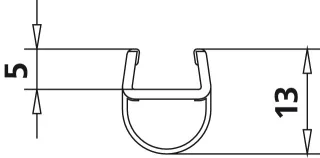 Kermi 1647 1x Dichtleiste, Länge: 2000 mm, 6031696 6031696