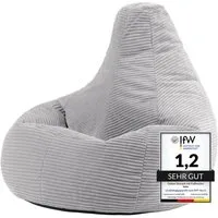 icon Sitzsack Sessel mit Rückenlehne aus Cord „Dalton“, Sitzsack XXL, Gaming Sitzsack, Made in Germany, Erwachsene & Kinder