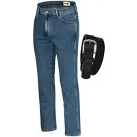 Wrangler Straight-Jeans Texas Authentic Straight Herren-Strechjeans mit Gürtel