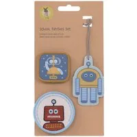 LÄSSIG Schulranzen Lässig Anhänger & Patches - Schul Set Unique, Robot
