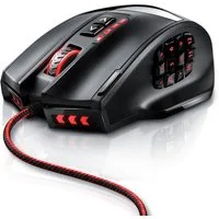 Titanwolf USB MMO Mouse mit 16400dpi, 18 programmierbare Tasten, LED Gaming-Maus (kabelgebunden, 1000 dpi, Konfigurierbare Farb-Beleuchtung, Avago Sensor, ergonomisches Design)