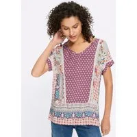 heine Klassische Bluse Druckbluse Kurzarm
