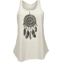 Guru-Shop T-Shirt Retro Art Tanktop mit Ethnodruck - Traumfänger.. Festival, Hippie, Ethno Style, alternative Bekleidung