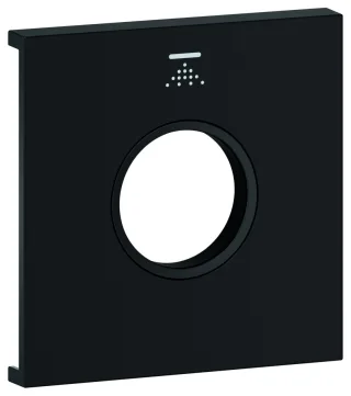 GROHE Metallplatte Grohtherm Aqua Tiles 107173, Symbol: Kopfbrause 5 phantom black, 107173KF00 107173KF00