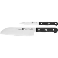 Zwilling Messer-Set Gourmet (Set, 2-tlg., 1 Spick & Garniermesser 10 cm, 1 Santokumesser 18 cm), Made in Germany, FRIODUR eisgehärtete Klingen, Sonderschmelze