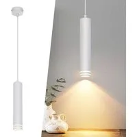 Nettlife Pendelleuchte Moderne Hängelampe Schwarz/Weiß 1-flammig GU10 Aluminium, ohne Leuchtmittel, Esstischlampe für Wohnzimmer Küche