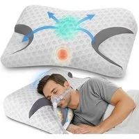 LuxusKollektion Seitenschläferkissen CPAP-Kissen Memory Foam für Seitenschläfer Schlafapnoe Maskenbenutzer
