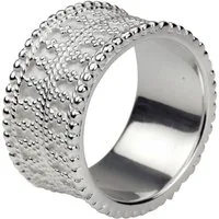 SILBERMOOS Silberring Ring mit doppeltem Ornamentband, 925 Sterling Silber