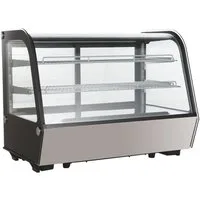 GastroHero Kühlschrank Kühlvitrine 160 L - LED mit Glastür I abschließbar KV-160, 68.6 cm hoch, 57 cm breit
