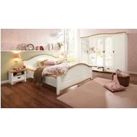 OTTO home Schlafzimmer-Set Konrad', komplettes Schlafzimmer mit großem Schrank, (Set, 4-tlg., Kleiderschrank 5 türig mit Schubladen, 2 Nachttische, Bett 180x200cm), mit 5-trg. Kleiderschrank, Bett 180/200 cm und 2 Nachttischen