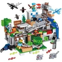 Athlix Klemmbausteine Set kompatibel mit Lego für Minecraft Fans Baustein Spielbausteine