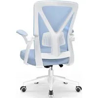 Adormii Bürostuhl Bürostuhl mit klappbaren Armlehnen,Ergonomischer Bürostuhl (Drehstuhl 360° mit Höhenverstellbarer Lendenwirbelstütze,Verstellbarer gepolsterten Armlehnen,Wippfunktion bis 125°,geräuscharmen Rollen,Höhenverstellbar), Atmungsaktiver N
