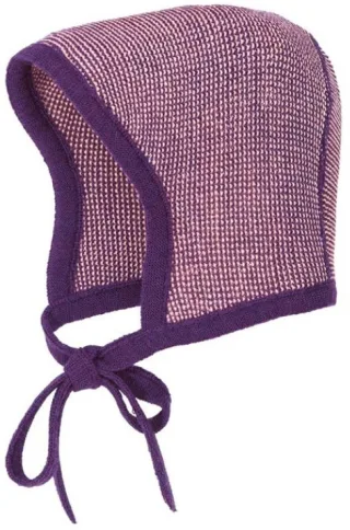 Disana Merino Schurwoll Strick-Häubchen Gr.1 pflaume-rose
