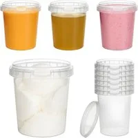 mikken Mehrwegbecher Kunststoffdose 520 ml Frischhaltedose Lebensmittelbehälter, (Set, 10-tlg), Heißabfüllung, Schockfrostung, BPA-frei, luftdicht, auslaufsicher