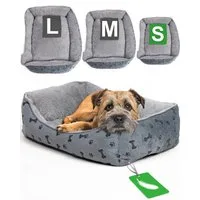 ONDIS24 Tierbett Hundebett für Hunde & Katzen rechteckig, mit herausnehmbarem Liegekissen, pflegeleicht