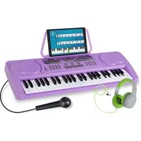 McGrey Home-Keyboard BK-4910 Einsteigerkeyboard mit 49 Tasten und Kinderkopfhörer (inkl. Mikrofon für Gesang und Notenständer), mit 16 Sounds, 10 Rhythmen und Lernfunktion