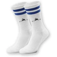 Youth Designz Tennissocken Unisex Socken "Heartbeat Traktor" Aufdruck lustig Geschenk Statement mit verstärkter Verse und Zehenbereich