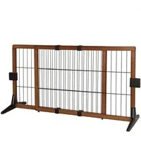 lionto Hundegitter aus Pinienholz, Welpenschutzgitter (ausziehbar 106-180 cm, Höhe 50 cm, 1 St., Absperrgitter), flexibel & standfest
