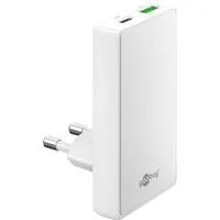 USB-C/A PD GaN 90° Dual-Schnelladegerät weiß, 65 Watt