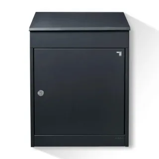 Paketbox, MEFA Bosca, Anthrazitgrau, 385 x 530 x 255 mm, Wandmontage, verzinkter Stahl
