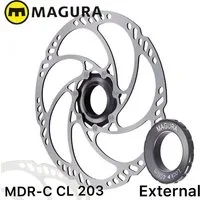 Magura Scheibenbremse Magura Bremsscheibe MDR-C CL Center Lock für Steckachse Ø 203mm