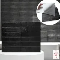 IKHEMalarka 3D Wandpaneel Selbstklebend Tapete Paneele Kunststoff Fliesen Bad Küche, BxL: 29,00x23,00 cm, 0,06 qm, (1 Stück = 0.065m², 1 Stück = 0.065m) Fliesen Imitat Aufkleber