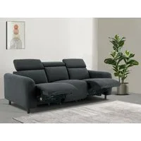 OTTO home 3-Sitzer SKAANE Struktur-Sofa, 229 cm, manuelle-u. elektrische Relaxfunktion, Relax-Funktion in 2 Sitzen, Kopfteilverstellung, Federkernpolsterung