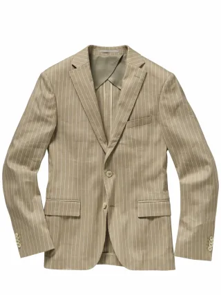 Mey & Edlich Herren Kristallklares Leinenanzugsakko Beige 65 % Leinen, 33 % Lyocell (TENCELTM), 2 % Elasthan