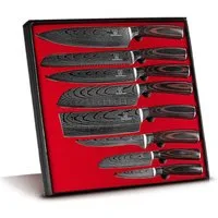 Küchenkompane Messer-Set Küchenmesser Set 8-teilig – Asiatisches Edelstahl Messerset (8-tlg)