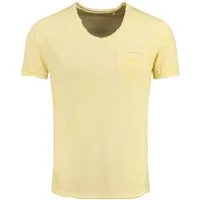 Key Largo T-Shirt Soda vintage Look uni Basic T00619 V-Ausschnitt unifarben kurzarm slim fit