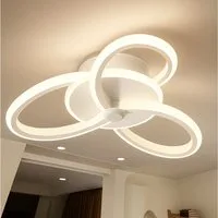 KUKAK LED Deckenleuchte, LED fest integriert, warmweiß, 3000K Warmweiß, 2200LM, 22W=100W, 80% Energie sparen, 5–15m²