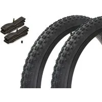 KHEbikes Fahrradreifen BMX Reifen Set Kenda K-50 20 Zoll x 2,125 Schwarz mit Schläuchen AV, BMX KHEbikes