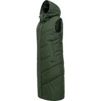 Ragwear Steppweste Suminka Vest Wasserdichte, lange Damen Winterweste