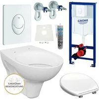 Grohe Vorwandelement WC Grohe Rapid SL Spülkasten WC Betätigungsplatte, Spar-Set