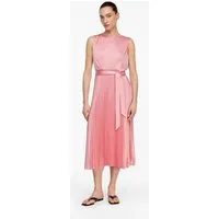 comma Midikleid Kleid Satinkleid mit Plissée-Rock