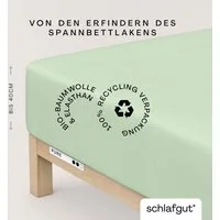 Schlafgut Spannbettlaken PURE BOXSPRING Bio-Baumwolle mit Elasthan, 170 g/m², Bettlaken, Jersey-Elasthan, Gummizug: rundum, (1 Stück), PREMIUM Boxspringbett Laken bis 40 cm Höhe, dehnbar blickdicht, straff