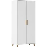rauch Drehtürenschrank Kleiderschrank Schrank Garderobe SHINJO Breiten 93/140/187 cm (in 3 verschiedenen Ausstattungen BASIC/CLASSIC/PREMIUM) Griffe und Füße aus Massivholz, viel Stauraum MADE IN GERMANY